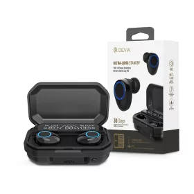   Devia TWS Bluetooth sztereó headset v5.1 + töltőtok - Devia Joy A12 Series True Wireless Earphones with Charging Case - fekete