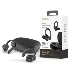   Devia TWS Bluetooth sztereó headset v5.0 + töltőtok - Devia TWS-M2 Sport Series True Wireless Earphones with Charging Case - fekete