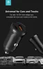 Devia szivargyújtós töltő adapter USB + Type-C bemenettel - Devia Smart Series  Mini PD + QC3.0 Car Charger - 20W - fekete