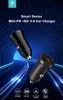 Devia szivargyújtós töltő adapter USB + Type-C bemenettel - Devia Smart Series  Mini PD + QC3.0 Car Charger - 20W - fekete