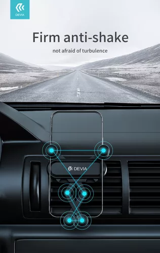 Devia univerzális szellőzőrácsba illeszthető autós tartó - Devia Kintone Series Gravity Car Holder - fekete