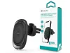 Devia szellőzőrácsba illeszthető vezeték nélküli autós töltő/tartó - 15W - DeviaSmart Series Magnet Car Mount With Wireless Charging - fekete