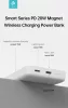 Univerzális hordozható akkumulátor töltő - Devia Kintone Series V2 PD20W Magnet Wireless Charging Power Bank - Lightning + Type-C - 5000 mAh - fehér
