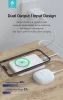 Univerzális hordozható akkumulátor töltő - Devia Kintone Series V2 PD20W Magnet Wireless Charging Power Bank - Lightning + Type-C - 5000 mAh - fehér