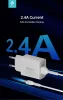 Devia 2xUSB hálózati töltő adapter + USB - Type-C kábel 1 m-es vezetékkel -     Devia Smart Series Charger Suit With Type-C Cable - 5V/2.4A - fehér