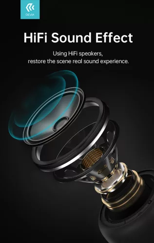 Devia vezeték nélküli bluetooth hangszóró - Devia Kintone Series Mini WaterproofLanyard Speaker - fekete