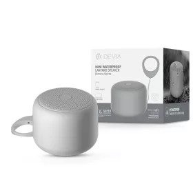   Devia vezeték nélküli bluetooth hangszóró - Devia Kintone Series Mini WaterproofLanyard Speaker - szürke