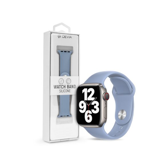Apple Watch szilikon sport szíj - Devia Silicone Deluxe Series Sport Watch Band - 42/44/45/49 mm - kék