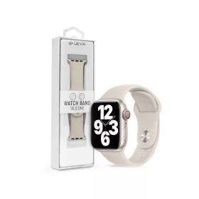   Apple Watch szilikon sport szíj - Devia Silicone Deluxe Series Sport Watch Band - 42/44/45/49 mm - starlight