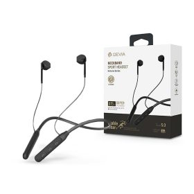   Devia Sport Bluetooth sztereó fülhallgató v5.0 - Devia Kintone Series Neckband  Sport Wireless Earphone - fekete