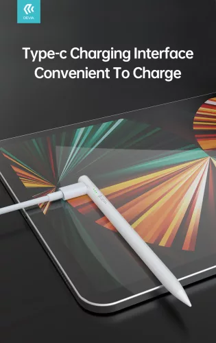 Devia Screen Pencil érintőceruza 2018 után gyártott Apple iPad készülékhez -    fehér