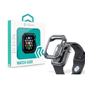   Apple Watch ütésálló védőtok - Devia Sport Series Shockproof Case For iWatch  - 44 mm - fekete/átlátszó