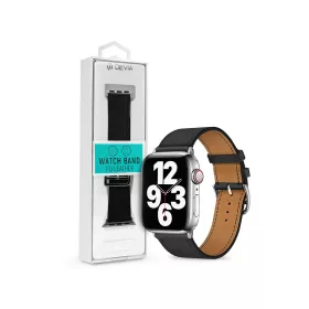   Apple Watch bőr szíj - Devia Elegant PU Leather Watch Band - 38/40/41 mm - fekete