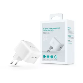   Devia GaN hálózati töltő adapter 2xType-C bemenettel - 35W - Devia Extreme SpeedSeries PD 35W 2C Quick Charger - fehér