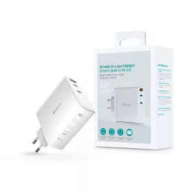   Devia GaN hálózati töltő adapter USB + 2xType-C bemenettel - 140W - Extreme     Speed Series PD 140W 2C+A GaN Charger - fehér
