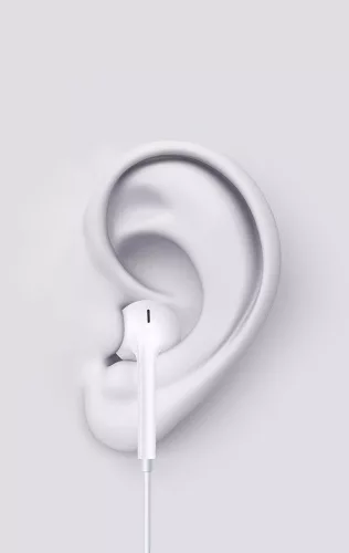 Devia univerzális sztereó felvevős fülhallgató - Lightning - Devia Star Series  Earbuds Lightning Earphone - fehér