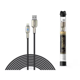   Devia USB - Lightning adat- és töltőkábel 1 m-es vezetékkel - Devia Tube Mars   Series Cable With Lightning - 5V/2,1A - fekete