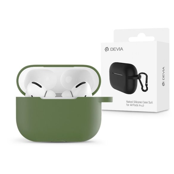 Devia szilikon tok AirPods Pro2 fülhallgatóhoz - Devia Silicone Case Suit For   AirPods Pro2 - zöld