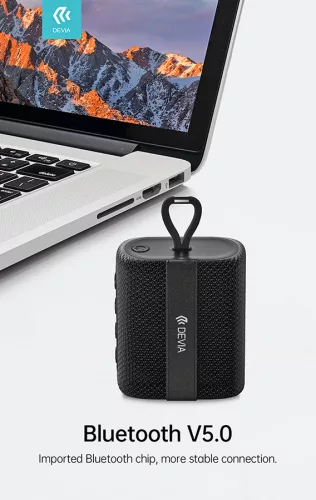 Devia vezeték nélküli bluetooth hangszóró - Devia Kintone Series Lanyard Speaker (O-A2) - fekete