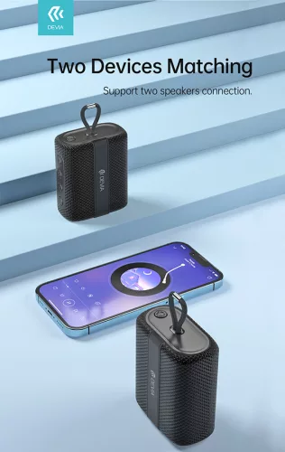 Devia vezeték nélküli bluetooth hangszóró - Devia Kintone Series Lanyard Speaker (O-A2) - fekete