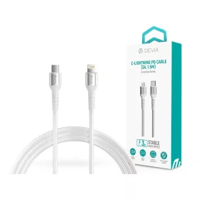   Devia USB Type-C - Lightning adat- és töltőkábel 1,5 m-es vezetékkel - Devia    Gracious Series Type-C - Lightning PD Cable - 5V/3A - fehér