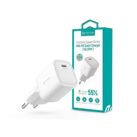   Devia hálózati töltő adapter Type-C bemenettel - 20W - Devia Extreme Speed      Series Mini PD Fast Charger - fehér
