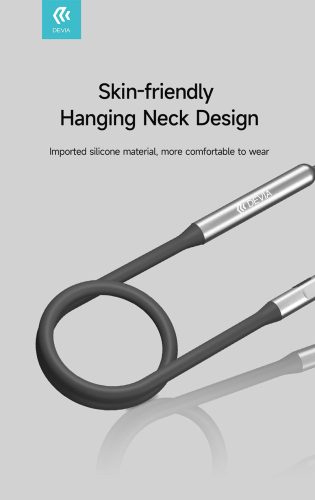 Devia Sport Bluetooth sztereó fülhallgató v5.2 - Devia Smart Series Silicone Neckband Headphones V2 - szürke
