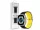 Apple Watch szilikon sport szíj - Deluxe Series Sport6 Silicone Two-tone Watch  Band - 38/40/41 mm - fekete/sárga