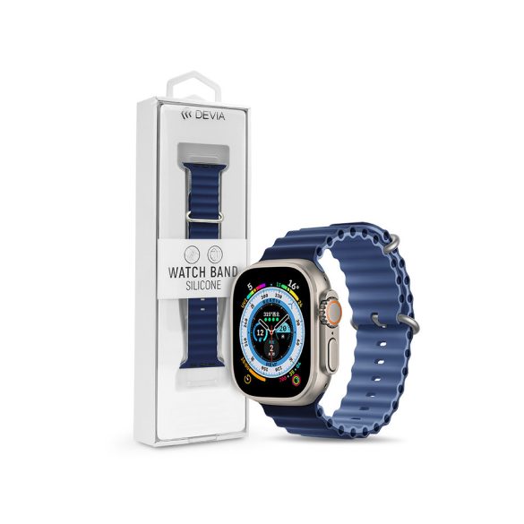 Apple Watch szilikon sport szíj - Deluxe Series Sport6 Silicone Two-tone Watch  Band - 38/40/41 mm - kék