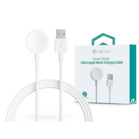   Devia Smart Series mágneses töltőkábel Apple Watch-hoz + USB-A kábel - fehér