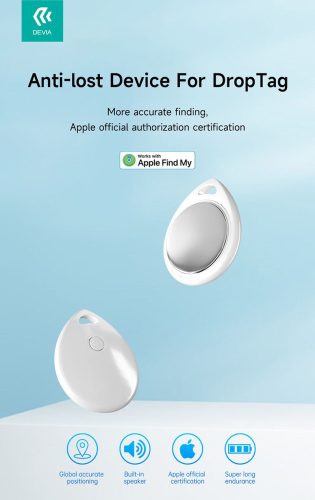 Devia bluetooth AirTag - Devia Anti-lost Device For DropTag - fehér