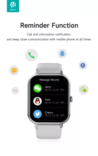 Devia WT2 Smart Watch okosóra - ezüst
