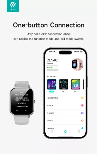 Devia WT2 Smart Watch okosóra - ezüst