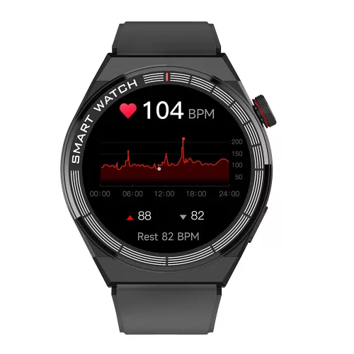 Devia Pro1 Smart Watch okosóra AMOLED kijelzővel - fekete