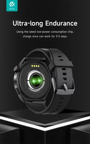 Devia Pro1 Smart Watch okosóra AMOLED kijelzővel - fekete