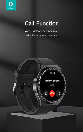 Devia Pro1 Smart Watch okosóra AMOLED kijelzővel - fekete