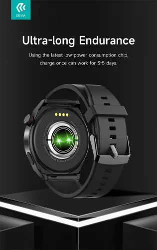 Devia Pro1 Smart Watch okosóra AMOLED kijelzővel - ezüst