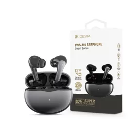   Devia TWS Bluetooth sztereó headset v5.2 + töltőtok - Devia TWS-M4 Earphone TrueWireless Earphones with Charging Case - szürke