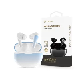   Devia TWS Bluetooth sztereó headset v5.2 + töltőtok - Devia TWS-M4 Earphone TrueWireless Earphones with Charging Case - kék