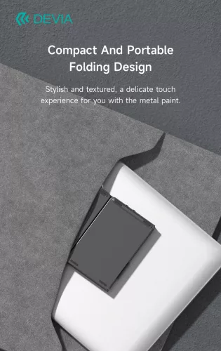 Devia összecsukható vezeték nélküli Bluetooth billentyűzet érintőpaddal - Devia Lingo Series Foldable Wireless Keyboard with Touchpad - fekete