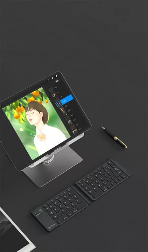 Devia összecsukható vezeték nélküli Bluetooth billentyűzet - Devia Lingo Series Foldable Wireless Keyboard - fekete