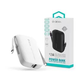   Devia Kintone Series - USB + Type-C - powerbank + Type-C/Lightning kábel - 10.000 mAh - fehér