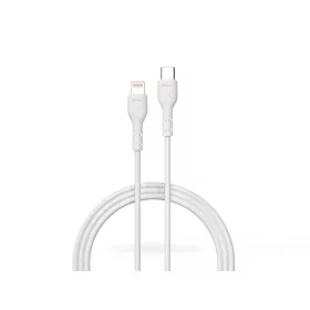   Devia USB Type-C - Lightning adat- és töltőkábel 1 m-es vezetékkel - Devia Kintone Series Type-C to Lightning PD Cable - 27W - fehér - ECO csomagolás