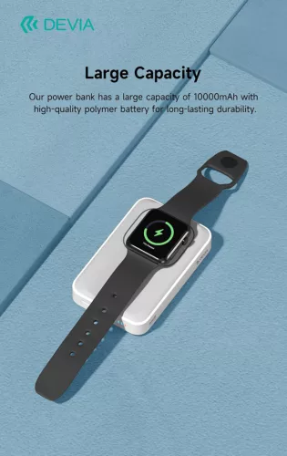 Devia Extreme Speed Series 3in1 Magnetic Wireless PD 20W powerbank/állvány - 10.000 mAh - fekete