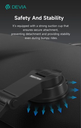 Devia Smart Series Magnetic 15W műszerfalra/szélvédőre vezeték nélküli autós töltő/tartó - fekete