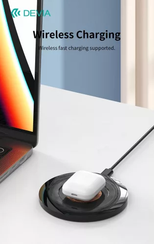 Devia TWS Bluetooth sztereó headset v5.3 + töltőtok - Devia Airbuds-TWS Wireless Earphone with Charging Case - fehér