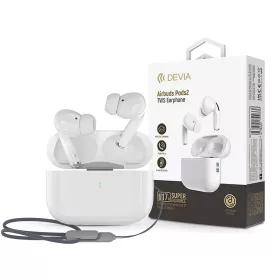   Devia TWS Bluetooth sztereó headset v5.3 + töltőtok - Devia Airbuds Pods2 TWS Wireless Earphone with Charging Case - fehér
