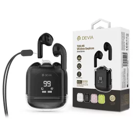   Devia TWS Bluetooth sztereó headset v5.3 + töltőtok - Devia TWS-M6 Wireless Earphone with Charging Case - fekete