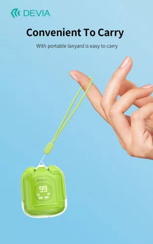 Devia TWS Bluetooth sztereó headset v5.3 + töltőtok - Devia TWS-M6 Wireless Earphone with Charging Case - fekete