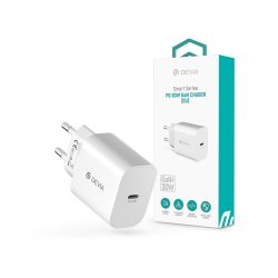   Devia GaN hálózati töltő adapterType-C bemenettel - 30W - Devia Smart Series PD 30W GaN Charger - fehér